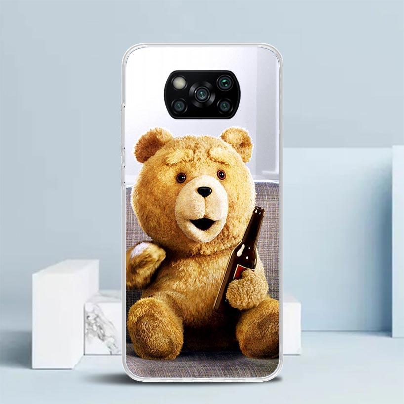 

Naughty Cute Bear Funny Mascot Phone Case For Xiaomi Poco F7 Ultra X5 X6 X7 Pro M7 Redmi 15C 15 13C 13 12C 12 10C 10 10A 9 9C 9A Redmi 12