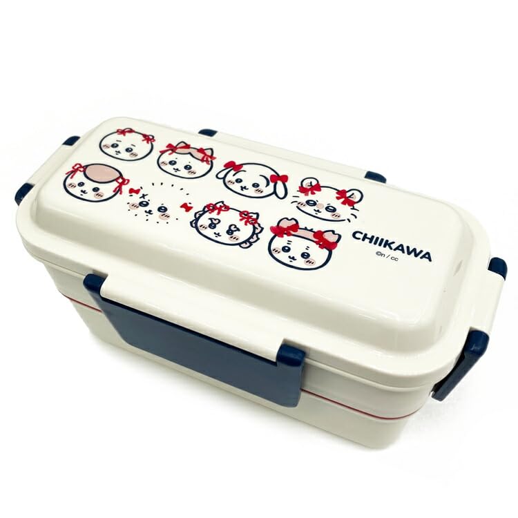

Chiikawa 4-Point Lock 2-Tier Lunch Box with Ribbon