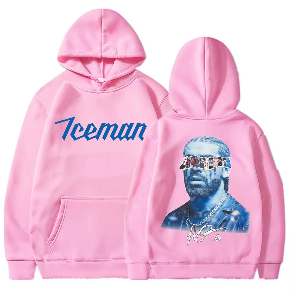 Rapper Drake Iceman Album Cover Hoodies Blue Iceman Men Women Hip Hop Fashion Hoody Sweatshirt Oversized Vintage Printed Sweatshirt