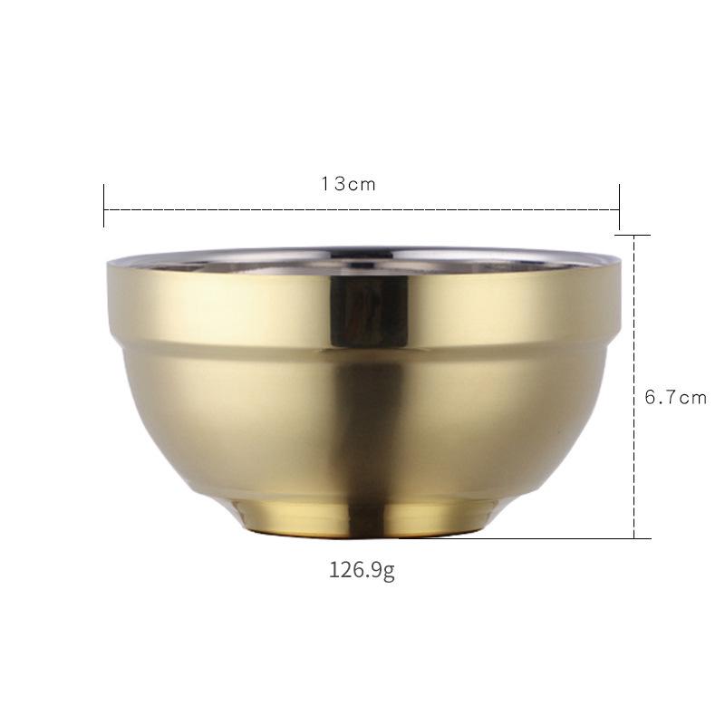 304 Stainless Steel Double-Layer Insulated Bowl for Children - Anti-Scald, Anti-Drop, Perfect for Rice and Soup