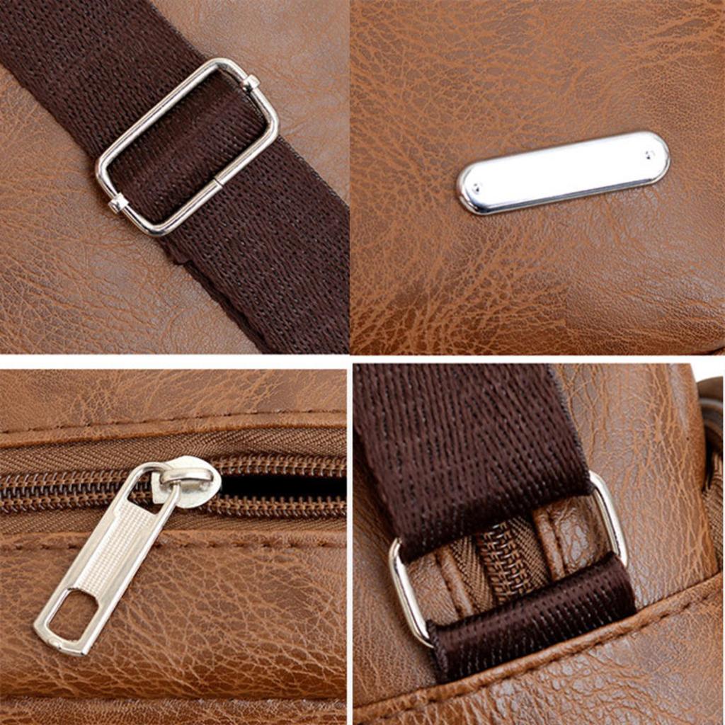 Męska torba crossbody na ramię w stylu retro, duża pojemność, lekka, biznesowa torba listonoszka na podróż