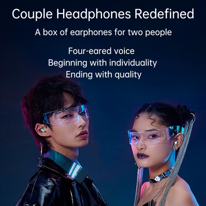 In-ear Noise-cancelling Low Latency Couple Wireless Bluetooth Headset 5.3
