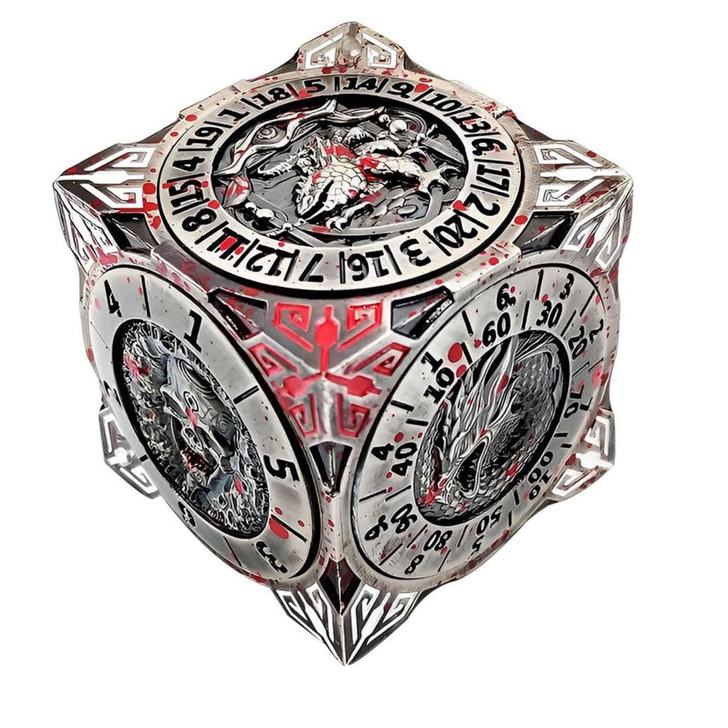New  Dice, 7-in-1 Metal Dice Set With 3D Relief For Gifts, Roleplaying Game Dice, Tabletop RPG Accessories