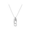 New 925 Silver Necklace Personality Charm Simple Style Geometric Shape Pendant Choker for Women's Exquisite Jewelry