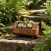 Vintage Style Indoor Outdoor Succulent Planter Tank Shape Metal Container Rustic Decorative Flower Pot for Home Garden Patio
