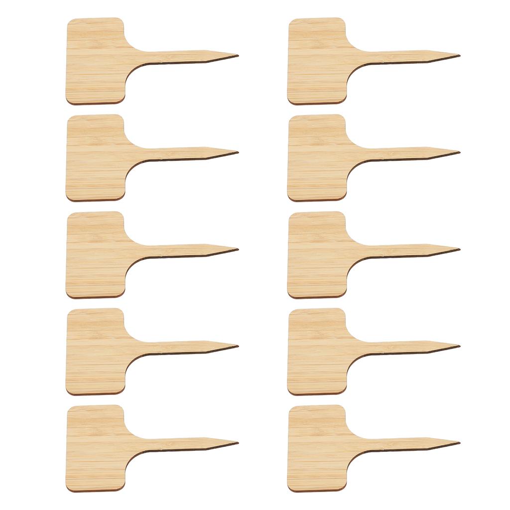 10pcs Plant Labels Bamboo Material Easy Writing 1/8 In Thickness Decorative Garden Markers for