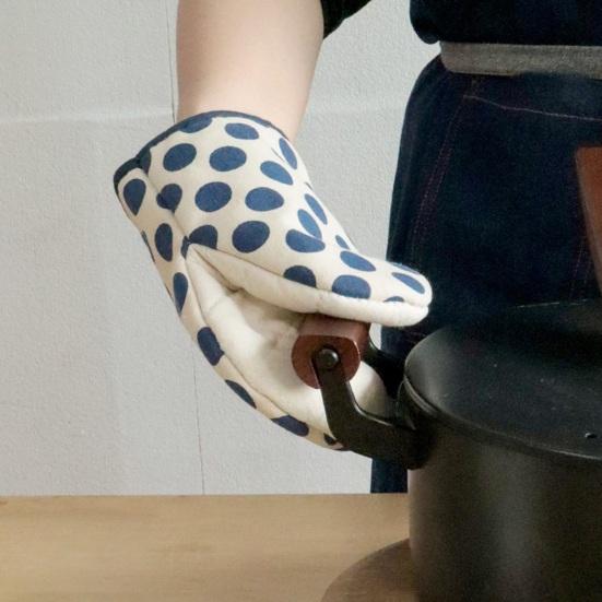 1Pc Thick Cotton Oven Glove Heat Resistant Mitt for Microwave Baking Non-Slip Kitchen Glove