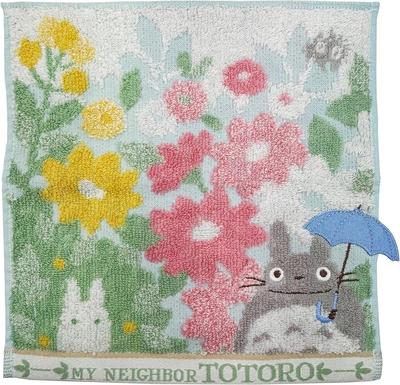 Marushin Ghibli Mini Hand My Neighbor Character Flower 1005048800 Towel, Totoro, 100% Cotton, Goods, Gift, Birthday, Mother's Day, Scene,