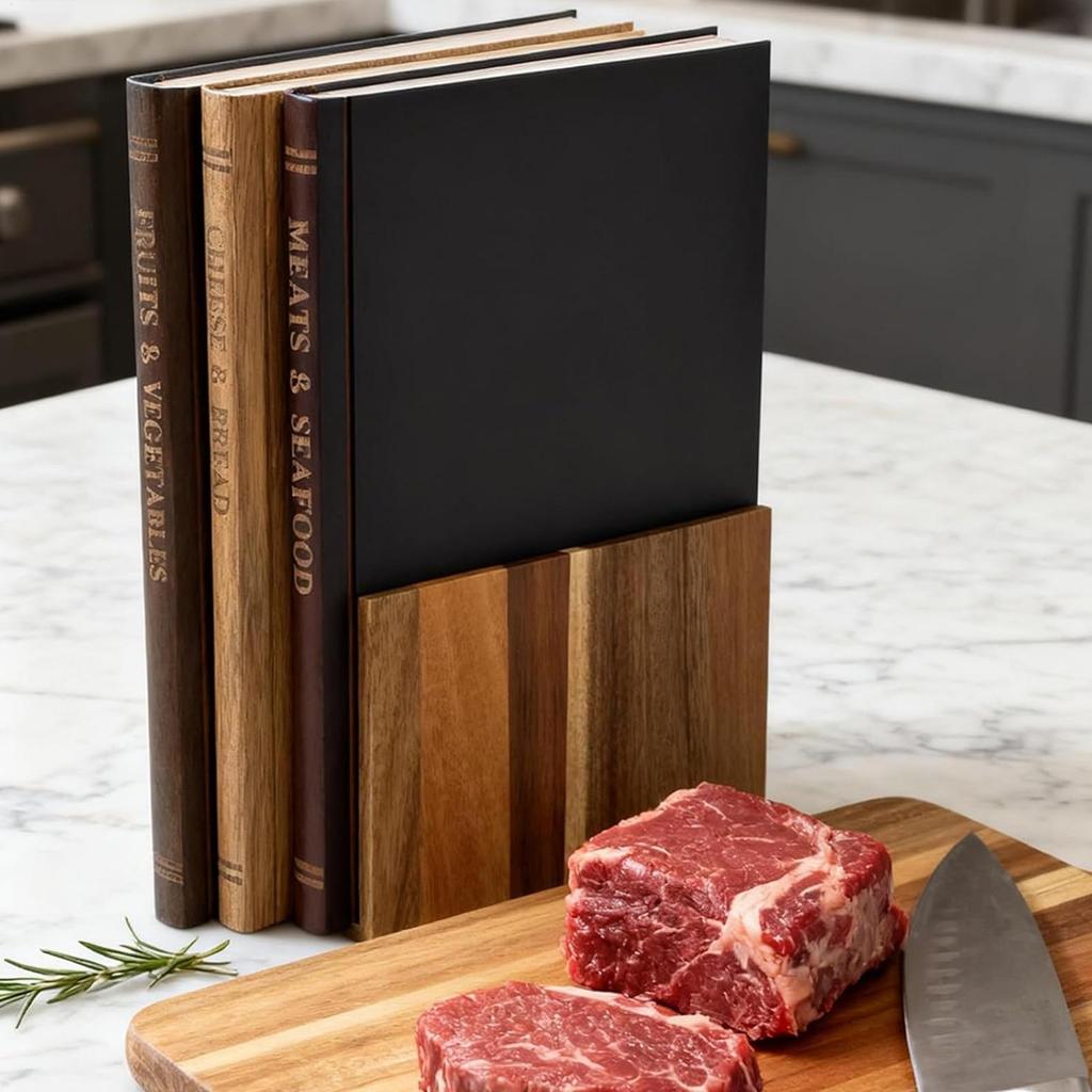 Cutting Boards for Kitchen 3 Pcs Book Shaped Thickened Chopping Boards for Kitchen for Cutting Meat Fruit Vegetables Cheese Home