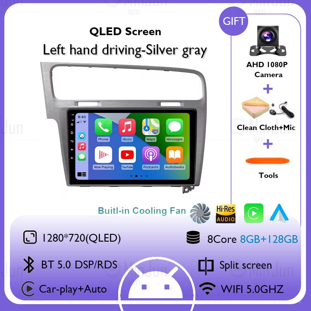 2K Screen Android 14 Car GPS Radio Multimedia For Volkswagen Golf 7 2012 - 2020 Car Radio Multimedia Video Player Navigation