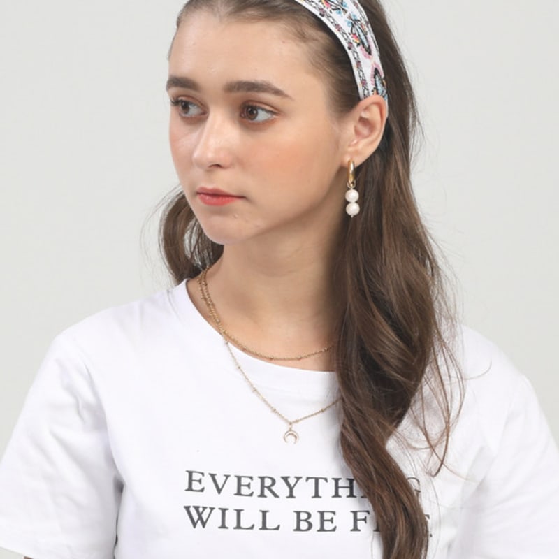 LALA Imported Lace Ethnic Hairband P-WHITE