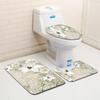 Christmas Bathroom Floor Mat Toilet Three-Piece Set