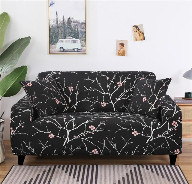 

Floral Print Sofa Cover For Living Space Stretch Spandex Sectional Sofa Furniture Covers Elastic New Home Ornamental Couch Cover 1 /2 /3 /4 Seater 1 seat (90-140cm)