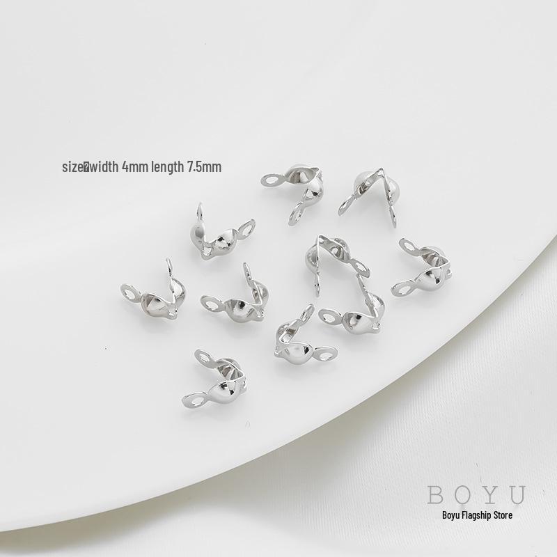 14K Gold Positionierverschluss Schließe Clip für DIY Perlenkette - Farbbeständige Perlenendkappe