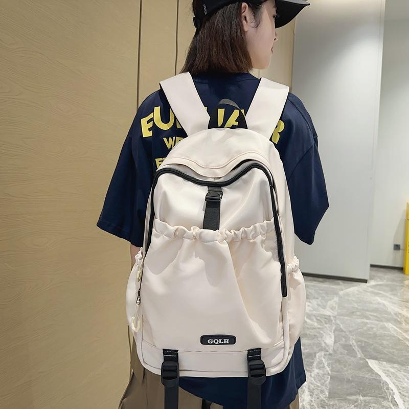Sac à dos décontracté simple grande capacité sac à dos de voyage tendance sac d'école pour lycéen étudiant