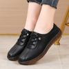 Fashion Women Ladeis Mother Female Genuine Leather Flats Loafers White Shoes Soft Non Slip Vulcanized Shoes Size 35-42 Soft Soled Flats
