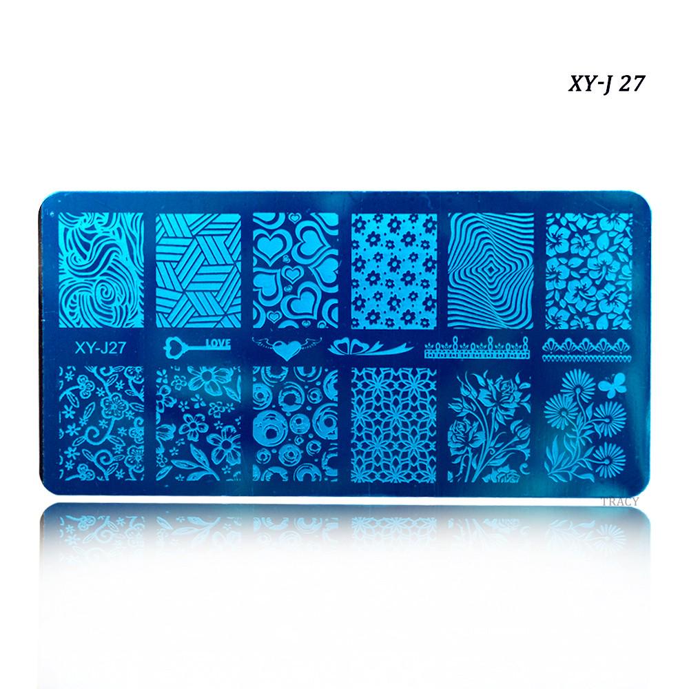 Nail Art Stamping Plates Stencils Lace Flowers Beauty Stamp Polish Printing Nail Art Templates