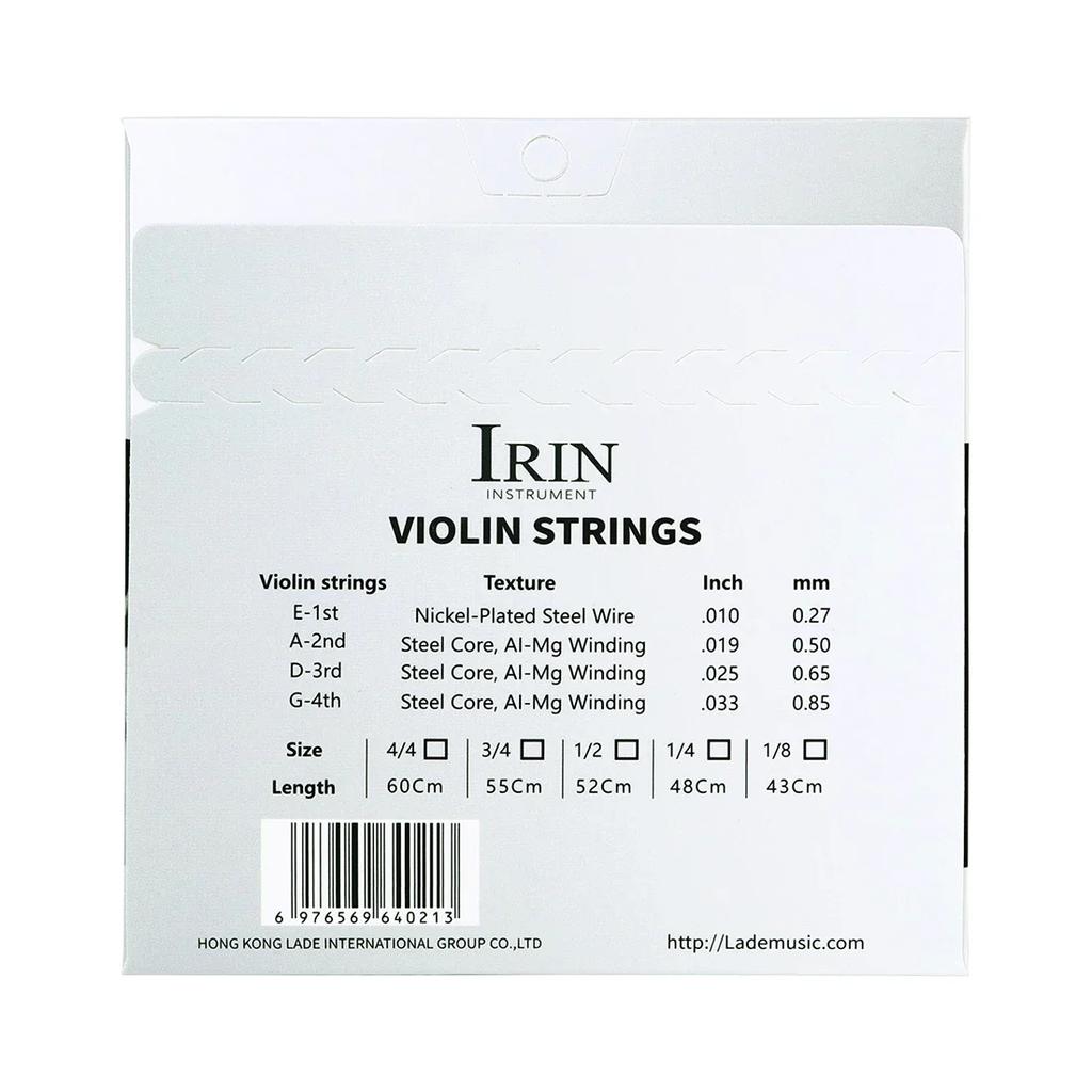 IRIN V92 Violin Strings Aluminium-magnesium Alloy 4-string Violin String Stainless Steel Wire Strings Violin Parts & Accessories