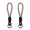 2Pcs Keychain Lanyard Two-Color Design Braided Rope Wrist Strap with Hanging Ring Keys Phone Bag Decor DIY Accessories