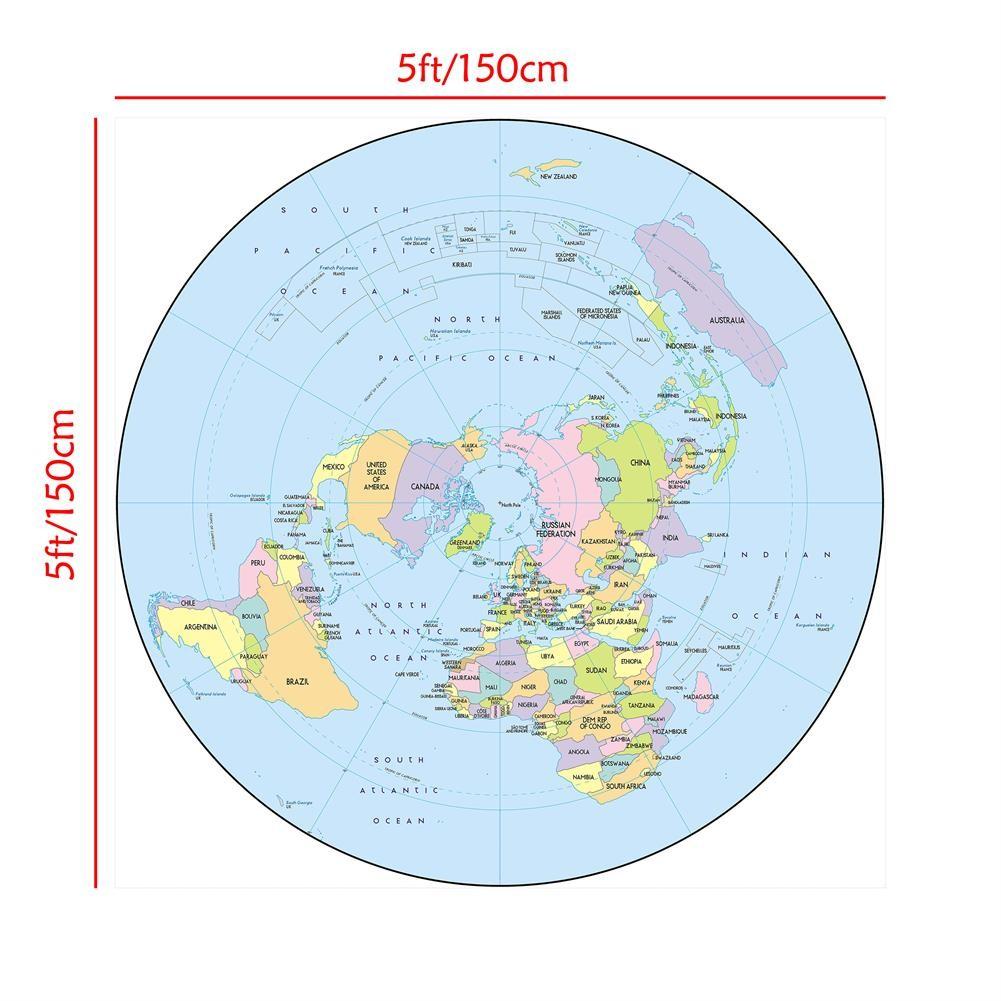 English Map-Northern Hemisphere Topographic Map-Countries,Wall Hanging Tapestry,Geographical,Tourism/Education Tool