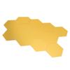 12Pcs Mirror Wall Sticker Gold Hex Shape Large Acrylic Mirror Wall Decal for Kitchen Bathroom Bedroom Living Room