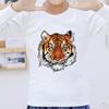 Tygrysie naszywki termiczne na bluzy z kapturem Bluza z nadrukiem Etykieta na ubrania DIY Zwierzęta kreskówkowe