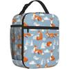 Fox Bunny Cloud Lunch Bag for Women Men Reusable Insulated Lunch Box Portable Lightweight with Side Pocket for Work Picnic