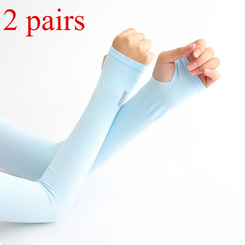 2 Pairs Arm Sleeves Compression UV Protection Cooling Sun Sleeves Tattoo Cover Up Basketball Arm Sleeves Football