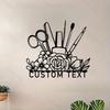 Metal Wall Art Nail Tech Sign Personalized Shop Name Decor Hot Sale