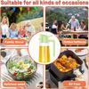 16oz470ML Glass Oil Dispenser with Automatic Flip Lid  2in1 Kitchen BottleCooking SprayerLeak-Proof DesignOil Spray Bottle