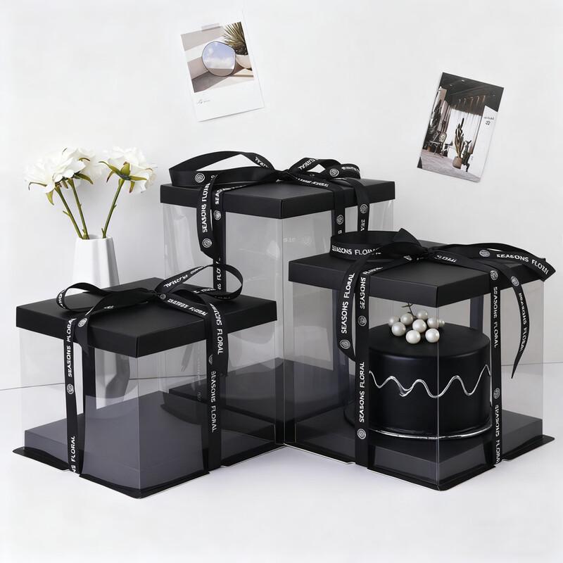 Transparent Double Layer Cake Box