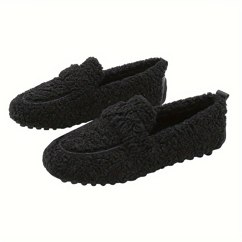 Fur Shoes Female Fall and Winter Outside 2025 Lamb's Wool Soybean Shoes Female Padded Flat Bottom Cotton Shoes Big Size