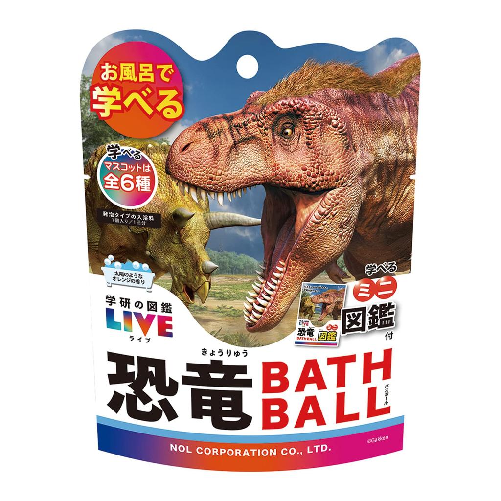 Nor Corporation Bath Ball Illustrated Encyclopedia Live Dinosaurs with Mascot and Scent Gakken's GKN-9-01
