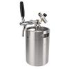Mini butoi de bere Growler 5L din oțel inoxidabil sistem portabil de dozator sub presiune pentru acasă cu 60PSI