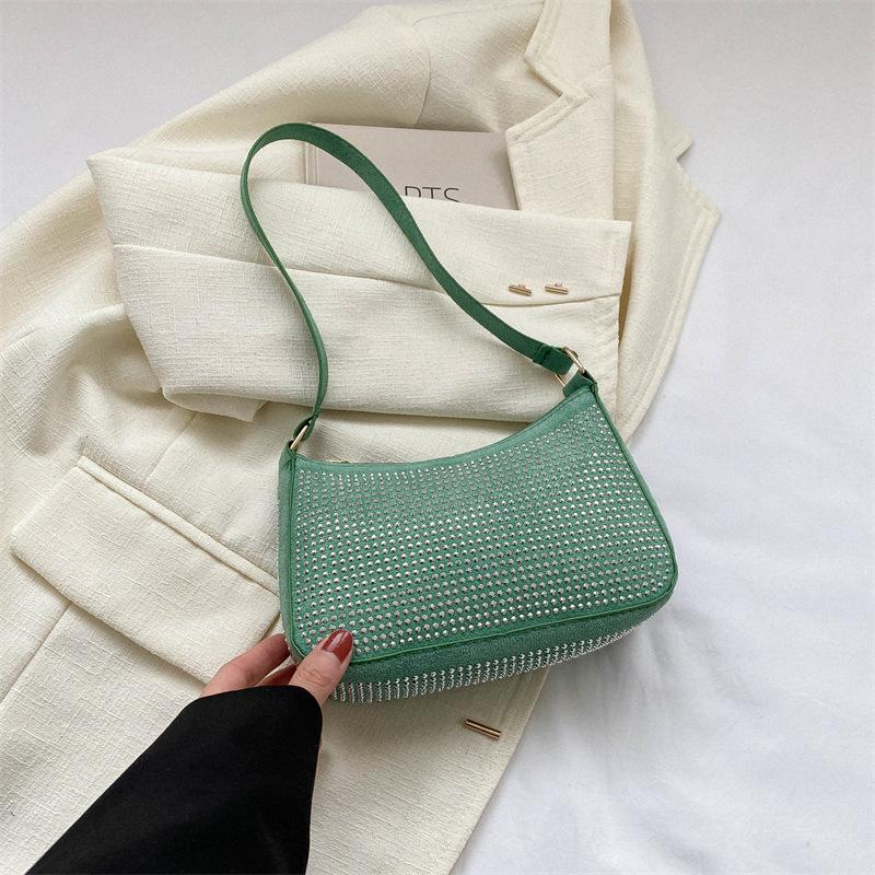 

Маленька жіноча сумка осінь 2024 новий іноземний стиль модна сумка під пахву через плече сумка ніша дизайн повсякденна приміська сумка зелений