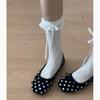 Polka dot versatile retro French flat-bottomed shallow mouth single shoes women's summer 2026 new with skirt soft-soled Mary Jane shoes