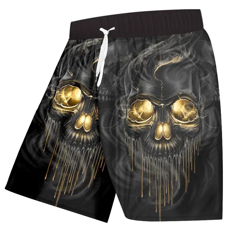 Devil Ghost Skeleton Horror Skull Demon Boxing Shorts Pants 3D Print Training Unisex Men Women Quick Dry Fitness Gym Sport Workout Casual Streetwear
