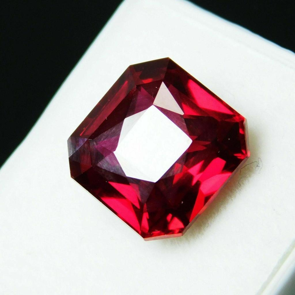 Natural Red Ruby Loose Gemstone 10.50 Ct Square Shape for Jewelry Making and Gem Collections