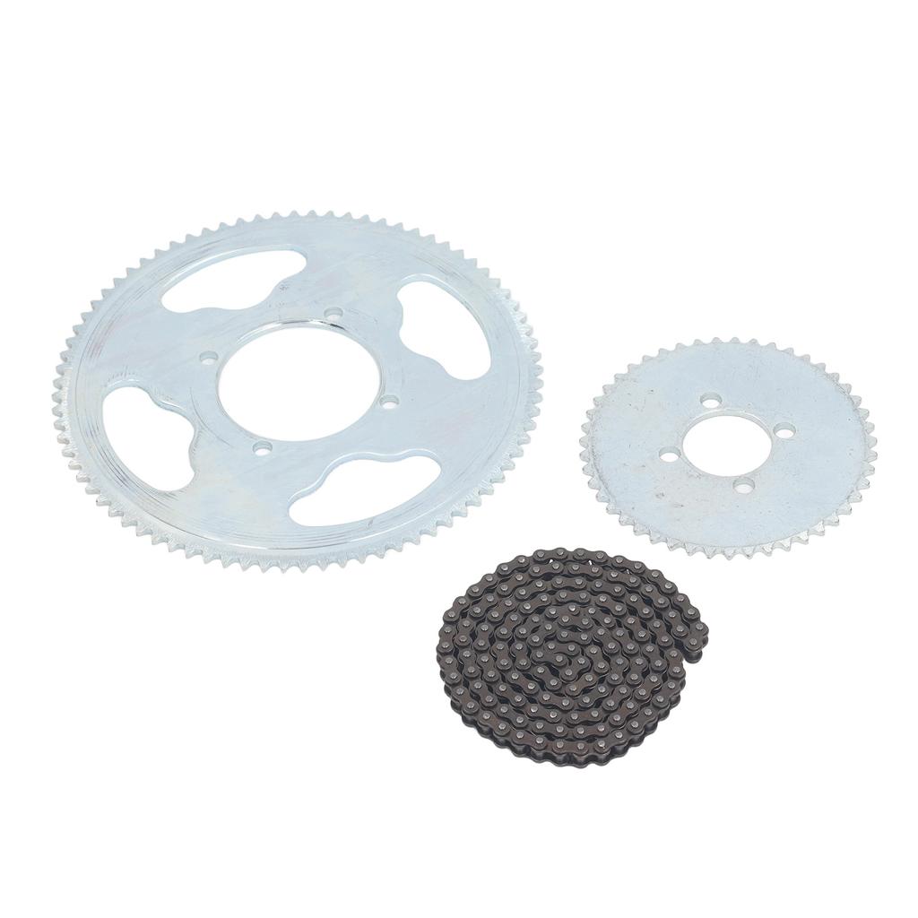 25H 47T Front Sprocket 25H 80T 4 Hole Rear Sprocket 146 Links Chain for 47cc 49cc Dirt Bike ATV Quad Mini Motorcycle