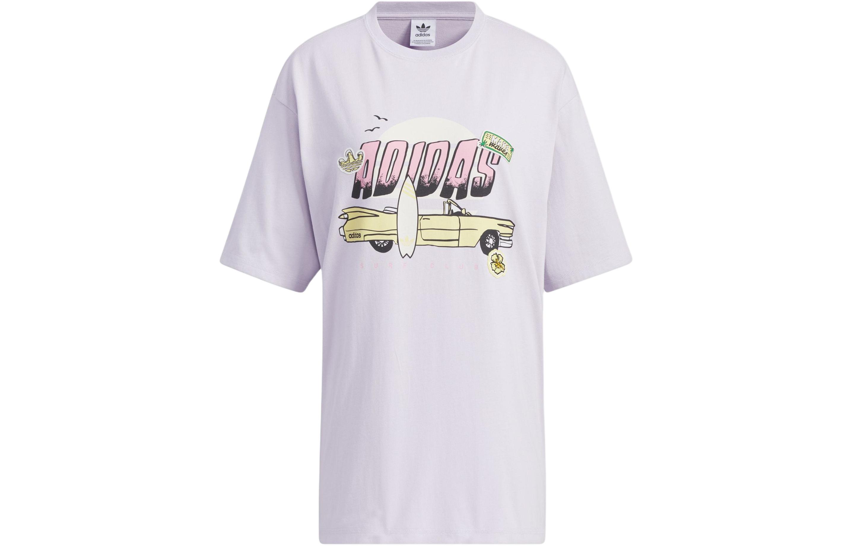 

Adidas Originals Drop Shoulder Sleeve T Shirt Women s Light Purple IW6298 M