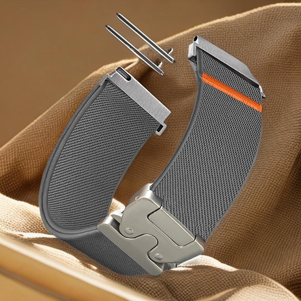 

Парашютные ремешки 18/20/22 мм для Samsung Galaxy Watch 7 6 5 4, спортивная эластичная петля для часов Garmin/Huawei/Amazfit 18mm темно-серого