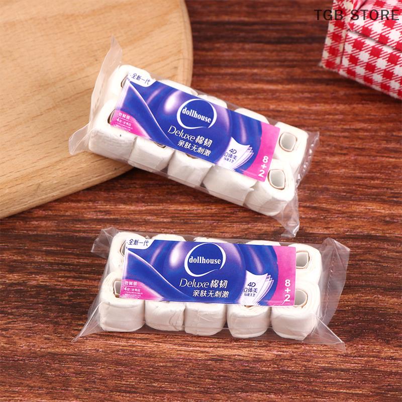 1Pc 1:12 Miniature Paper Towel Roll Model Roll Of Tissue Dollhouse Decor Toy Doll House Accessories Kids Pretend Play Toy