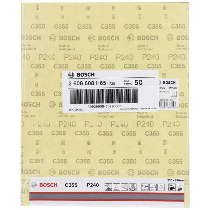 Bosch Accessories C355 2608608H65 Feuille abrasive Grain 240 (l x H) 230 mm x 280 mm 1 pc(s)