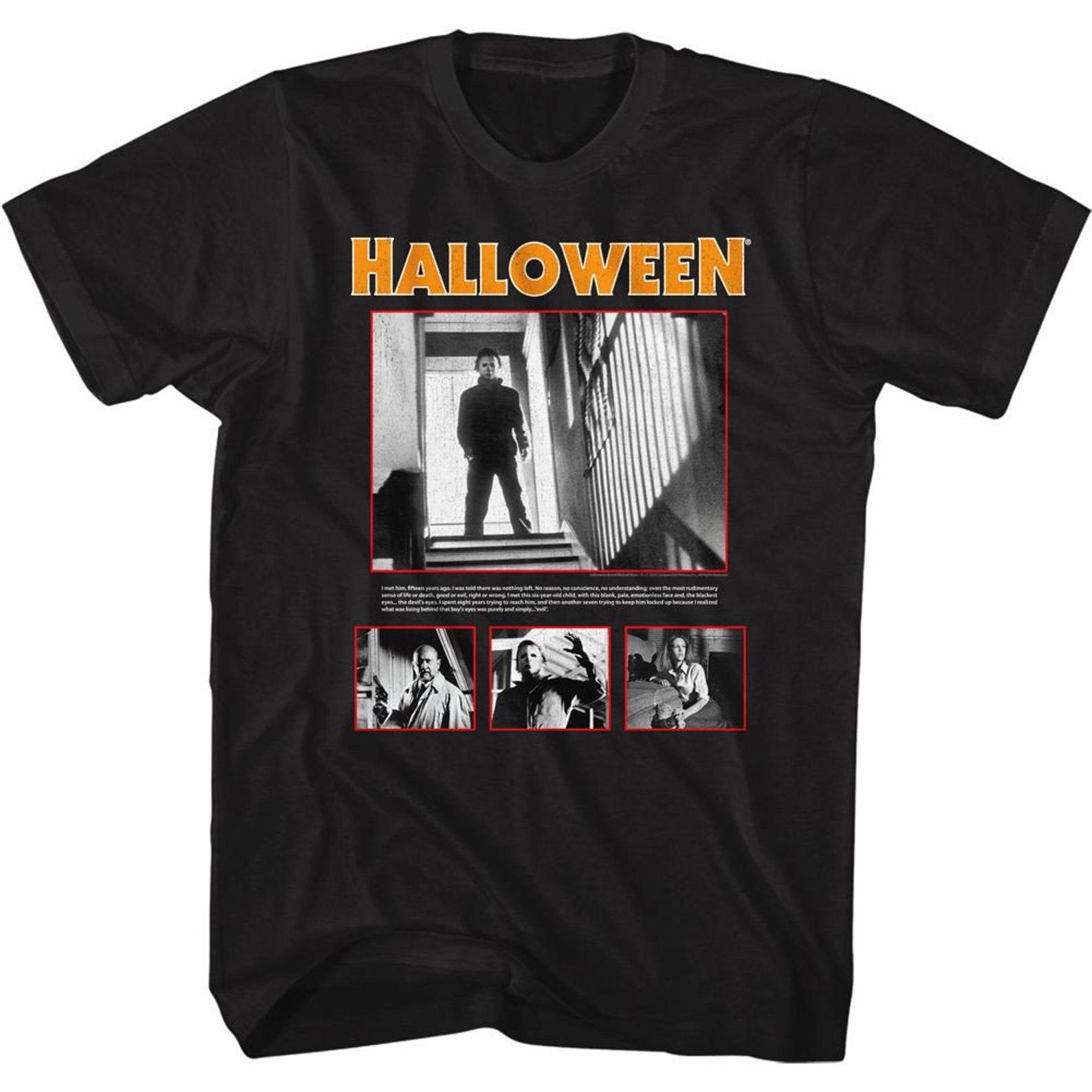 Halloween Pics and Quote Black Adult T-Shirt 3XL