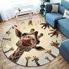"Whimsical Giraffe Print Rug for Playrooms or Nurseries" Round Carpet for Home Sofa Bedroom, Gift