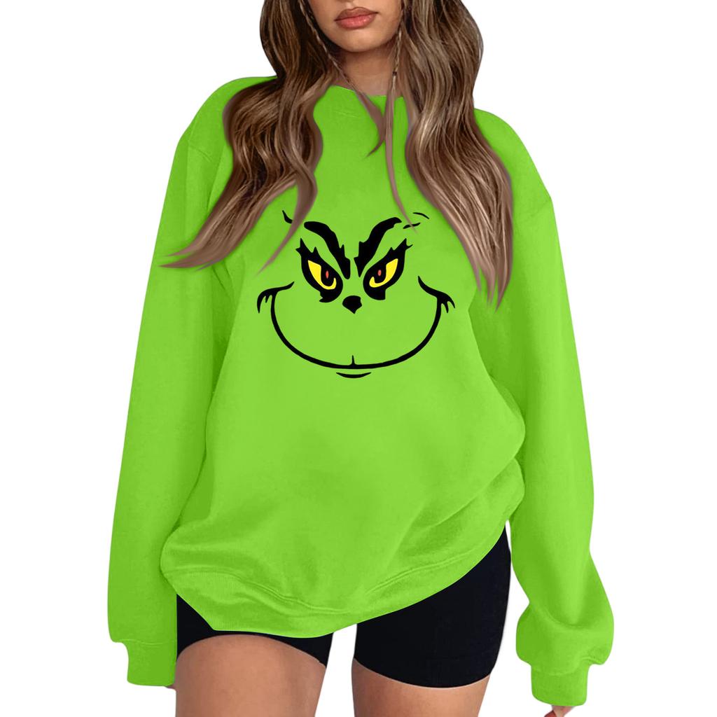 Dámská mikina s kulatým výstřihem Podzimní grafické mikiny Dovolená Dlouhý rukáv Spuštěná ramena Pulovr