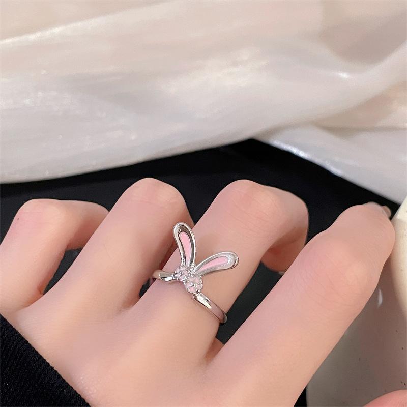 French Green Moon Series Open Ring Niche Design Fashionable High-End Individual Cold Wind Ring Woman