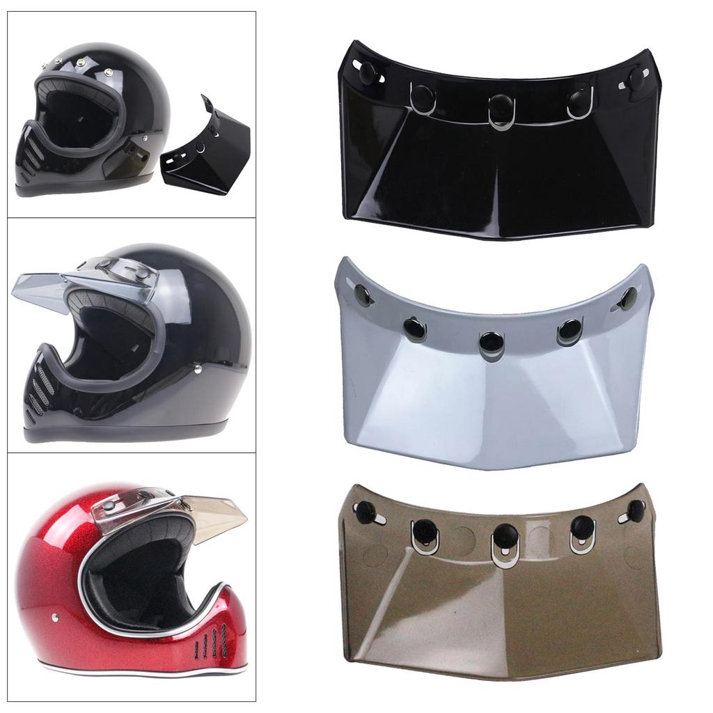 Vintage 5-Snap Visor Peak Replace for Motorcycle Helmet Easy Install Durable