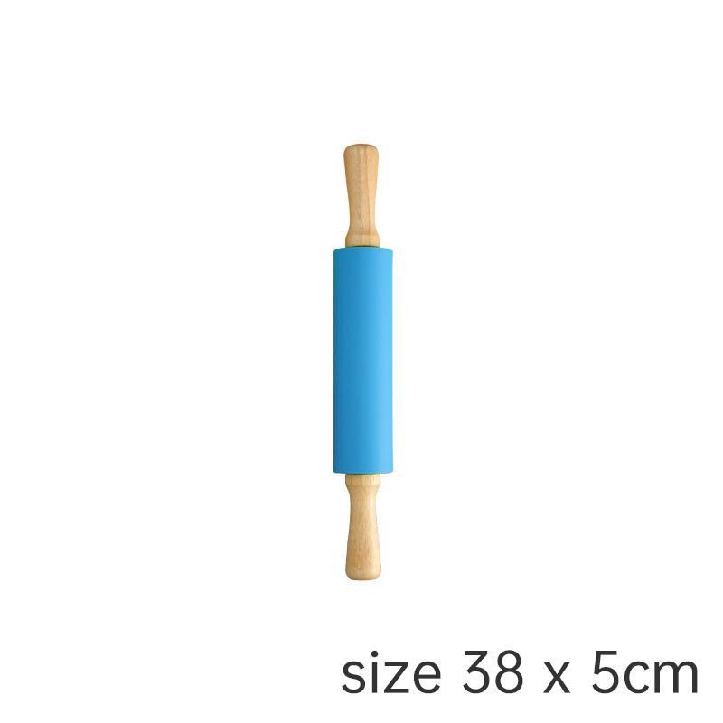 Nieprzywierający silikonowy wałek do ciasta drewniany uchwyt ciasto ciasto wałek do mąki kuchnia gotowanie narzędzie do pieczenia na makaron ciasto na ciasteczka