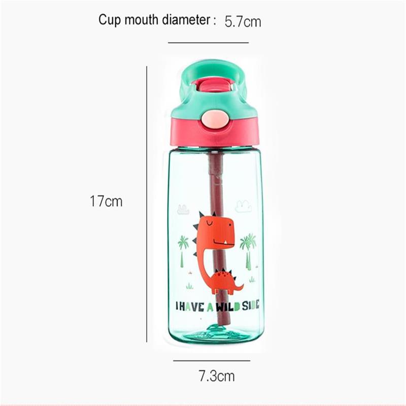 

1 шт. Зеленая 480 мл портативная бутылка для воды для детей, детские бутылки для воды, креативные милые мультяшные детские чашки с трубочками, герметичные